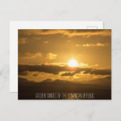 Carte Postale Coucher de soleil (Devant / Derrière)