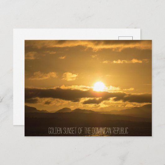 Carte Postale Coucher de soleil (Devant / Derrière)