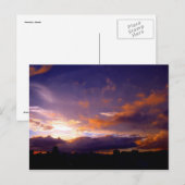 Carte Postale Coucher de soleil (Devant / Derrière)