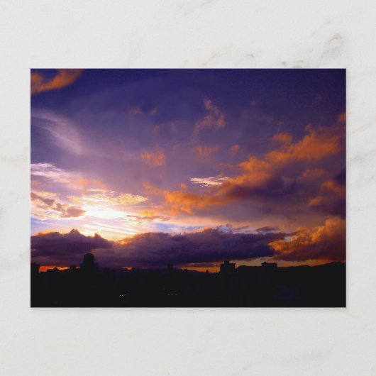 Carte Postale Coucher de soleil (Devant)