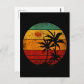 Carte Postale coucher de soleil (Devant / Derrière)