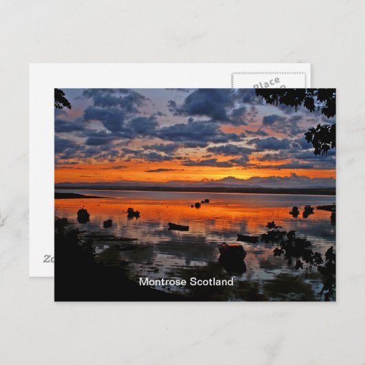 Carte Postale coucher de soleil (Devant / Derrière)