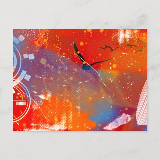 Carte Postale coucher de soleil (Devant)