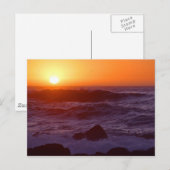 carte postale coucher de soleil (Devant / Derrière)