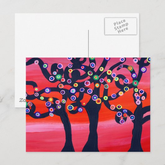 Carte Postale Coucher de soleil (Devant / Derrière)