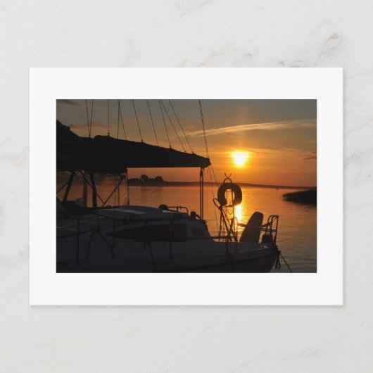 Carte Postale Coucher de soleil (Devant)