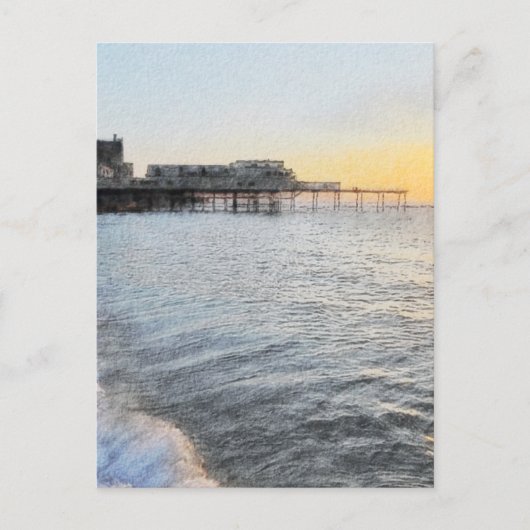 Carte Postale Coucher de soleil à Aberystwyth (Devant)