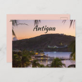 Carte Postale Coucher de soleil à Antigua (Devant / Derrière)