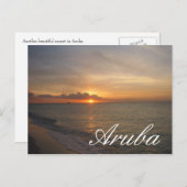 Carte Postale Coucher de soleil à Aruba (Devant / Derrière)