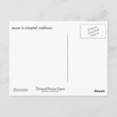 Carte Postale Coucher de soleil à Campbell, Californie (Dos)