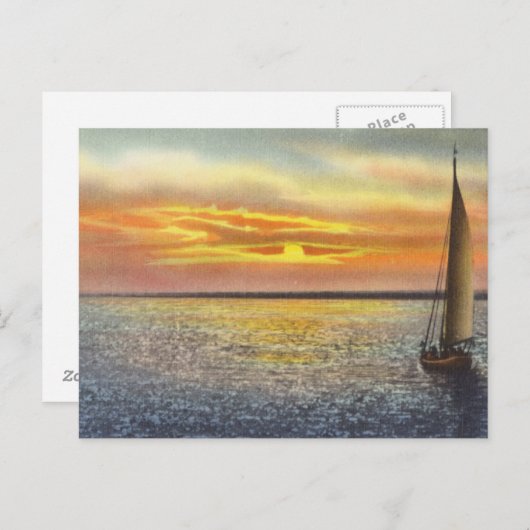 Carte Postale Coucher De Soleil À Cape Cod (Devant / Derrière)