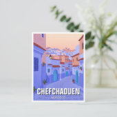 Carte Postale Coucher de soleil à Chefchaouen Maroc Voyage (Debout devant)
