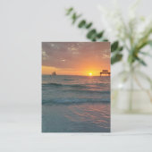 Carte Postale Coucher de soleil à Clearwater Beach (Debout devant)