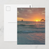 Carte Postale Coucher de soleil à Clearwater Beach (Devant / Derrière)