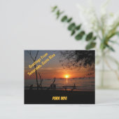Carte Postale Coucher de soleil à couper le souffle à Tamarindo (Debout devant)