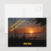 Carte Postale Coucher de soleil à couper le souffle à Tamarindo (Devant / Derrière)
