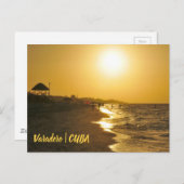 Carte Postale Coucher de soleil à Cuba (Devant / Derrière)