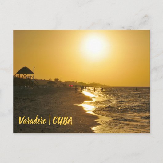 Carte Postale Coucher de soleil à Cuba (Devant)