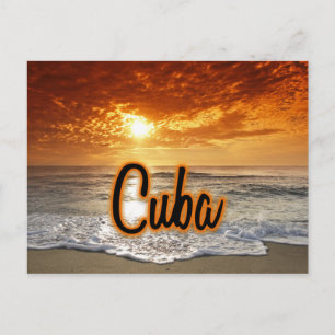 Carte Postale Coucher de soleil à Cuba