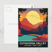 Carte Postale Coucher de soleil à Cuyahoga Valley, Ohio, Voyage (Devant / Derrière)