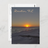 Carte Postale Coucher de soleil à Destin, FL (Devant / Derrière)