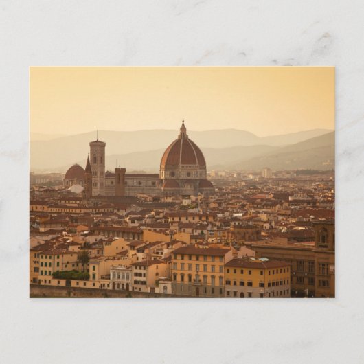 Carte Postale Coucher de soleil à Florence (Devant)