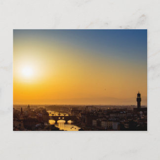 Carte Postale Coucher de soleil à Florence, Italie