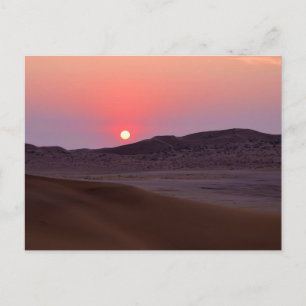 Carte Postale Coucher de soleil à Gobabeb, Namibie