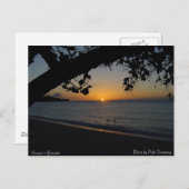 Carte Postale Coucher de soleil à Grenade (Devant / Derrière)