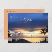 Carte Postale Coucher de soleil à Guam (Devant / Derrière)