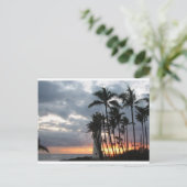 Carte Postale Coucher de soleil à Hawaii (Debout devant)