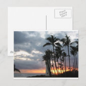 Carte Postale Coucher de soleil à Hawaii (Devant / Derrière)