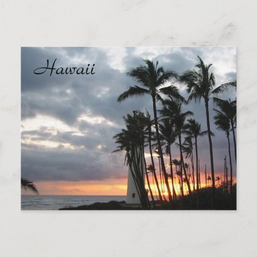 Carte Postale Coucher de soleil à Hawaii (Devant)