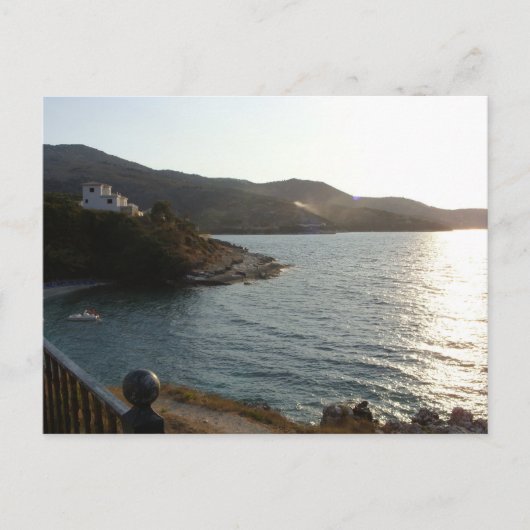 Carte Postale Coucher de soleil à Kassiopi, Corfou (Grèce) (Devant)