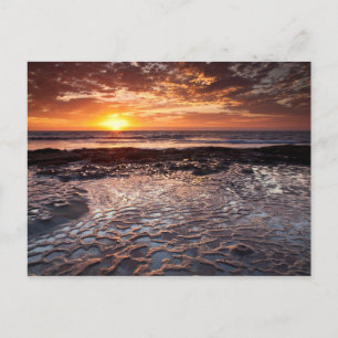 Carte Postale Coucher de soleil à la plage, Californie