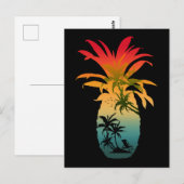 CARTE POSTALE COUCHER DE SOLEIL À L'ANANAS (Devant / Derrière)