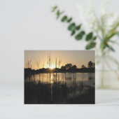 Carte Postale Coucher de soleil à l'étang (Debout devant)