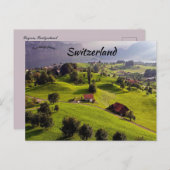 Carte Postale Coucher de soleil à Luzern Suisse (Devant / Derrière)