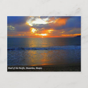 Carte Postale Coucher de soleil à Mazatlan Mexique