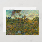 Carte Postale Coucher de soleil à Montmajour par Vincent Van Gog (Devant / Derrière)