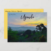 Carte Postale Coucher de soleil à Muyenga Katerera Ouganda (Devant / Derrière)