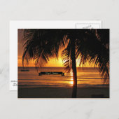 Carte Postale Coucher de soleil à Negril, Jamaïque (Devant / Derrière)