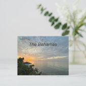 Carte Postale Coucher de soleil à New Providence Les Bahamas (Debout devant)