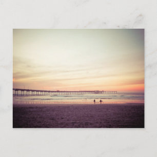 Carte Postale Coucher de soleil à Ocean Beach, Californie