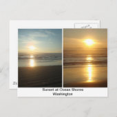 Carte Postale Coucher de soleil à Ocean Shores Washington (Devant / Derrière)