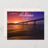 Carte Postale Coucher de soleil à Orange Beach Baldwin Comté Ala (Devant / Derrière)