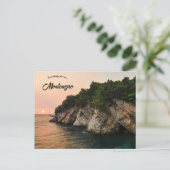 Carte Postale Coucher de soleil à Petrovac Monténégro (Debout devant)