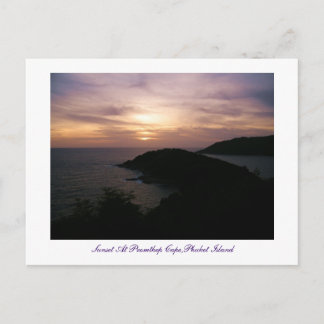 Carte Postale Coucher De Soleil À Promthep Cape, Phuket Island