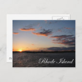 Carte Postale Coucher de soleil à Rhode Island (Devant / Derrière)