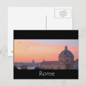 Carte Postale Coucher de soleil à Rome (Devant / Derrière)